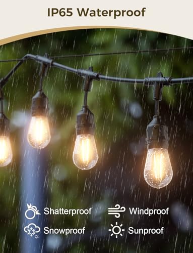 XMCOSY+ Smart Outdoor String Lights, 98Ft LED Patio Lights Waterproof IP65, view 7