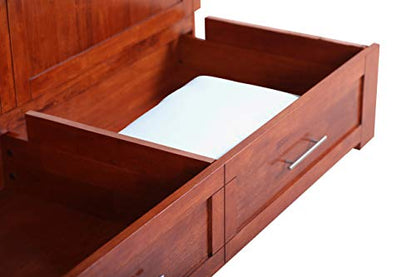 Daily Delight Murphy Cabinet Chest Bed with Charging Station & 6" Memory Foam, view 6