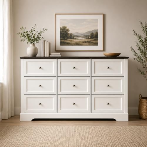 Farmhouse Bedroom Sets of 4, Including 9 Drawer Dresser, view 8