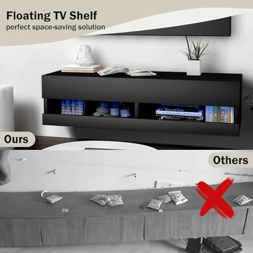 Floating TV Shelf Wall Mounted TV Stand, view 5