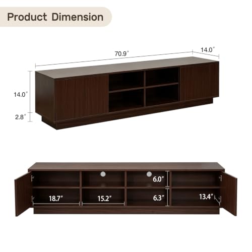 TV Stand for TVs Up to 80 Inch, Media Console Table with Storage, view 3
