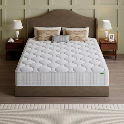 Queen Mattress, 14 Inch Hybrid Memory Foam Mattress in a Box, Cooling Gel for Pressure Relief & Back Pain Support, CertiPUR-US Certified, Medium Firm, Breathable Comfort Sleep