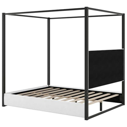 LUMISOL Queen Size Upholstered Canopy Bed, view 8