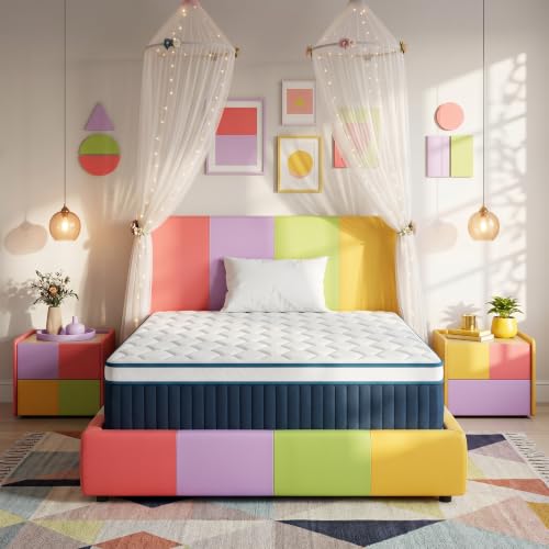 Twin Mattress, 12 Inch Medium Firm Hybrid Memory Foam Bed in a Box, view 2