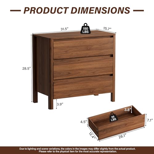 31.5" Mid-Century Modern Dresser for Bedroom, view 3