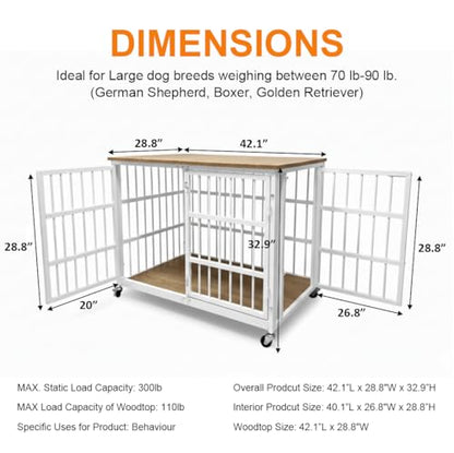 BOLDBONE 42 inch Dog Crate Furniture, view 4