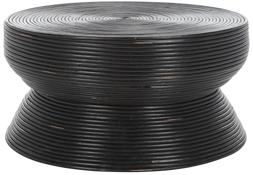 SAFAVIEH Home Collection Heimdall Black Round Coffee Table (Fully Assembled)