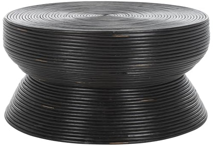 SAFAVIEH Home Collection Heimdall Black Round Coffee Table (Fully Assembled)