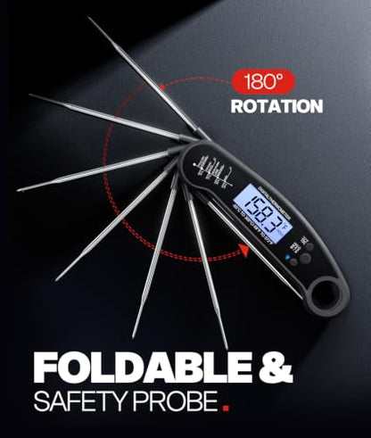 Instant Read Meat Thermometer Digital, 1-2 Sec, Cooking, Food, BBQ, view 5