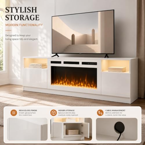 70" Fireplace TV Stand for TVs Up to 80", view 5