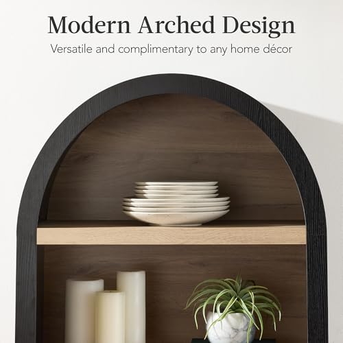 Best Choice Products 72" Tall Arched Pantry Cabinet w/Reeded Doors, view 5
