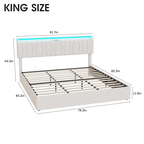 King Size Lift Up Storage Bed Frame, view 3