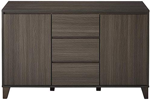 Wood Buffet Server Cabinet Console Table, Oak Gray