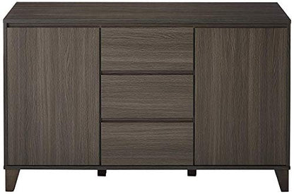 Wood Buffet Server Cabinet Console Table, Oak Gray