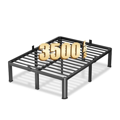 14 Inch Full Heavy Duty 3500lbs Bed Frame with Round-Corner, view 2