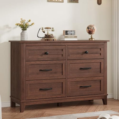 6 Dresser for Bedroom, 47 in Wide Drawer Dresser with Storage Freestanding, view 5