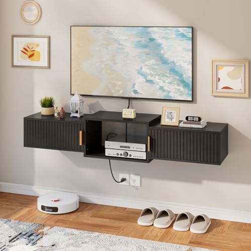 Mid Century Modern Floating TV Stand, view 3