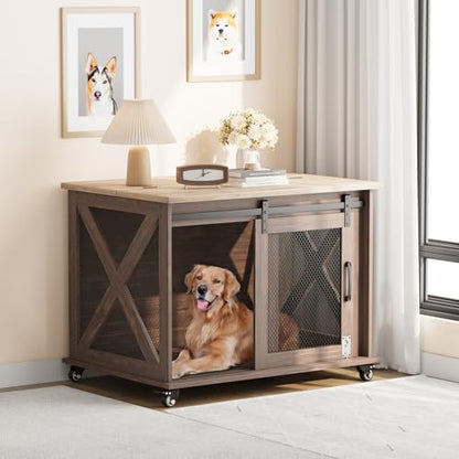 Dog Crate Furniture, 37" Dog Kennel Furniture, Farmhouse Dog Crate, view 8