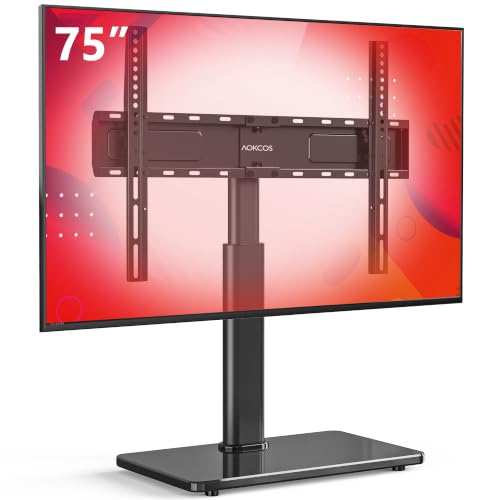 Swivel Universal TV Stand for 32-75 inch TVs with Tilt Down/Up, view 2