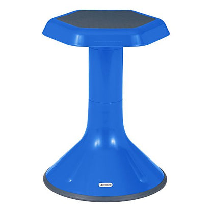 Backless Active Learning Stool for Office Desks and Classrooms, Active Learning Wobble Chair with Rocking Motion, 18"H, Blue