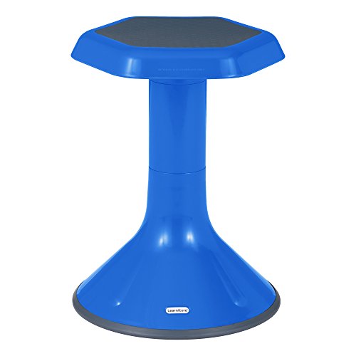Blue backless wobble learning stool, view 2