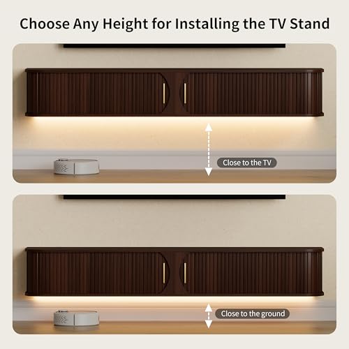 63" Floating TV Stand with Power Outlet for TVs up to 70", view 7