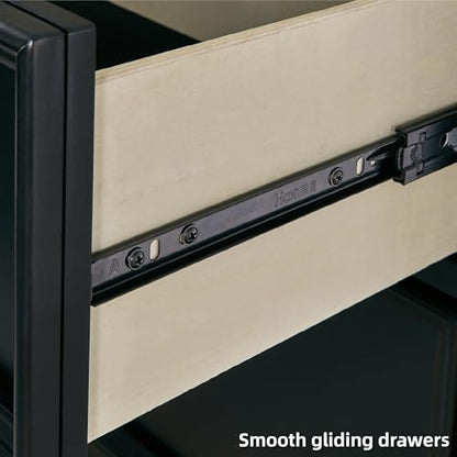 Signature Design by Ashley 7 Drawer Dresser, Wide Black, Lanolee, view 7