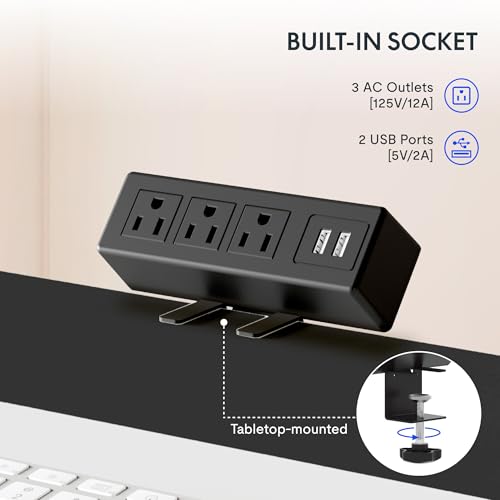 FLEXISPOT EN2 55"x28" Standing Desk with Power Strip Bundle, view 5