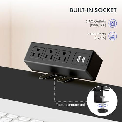 FLEXISPOT EN2 55"x28" Standing Desk with Power Strip Bundle, view 5