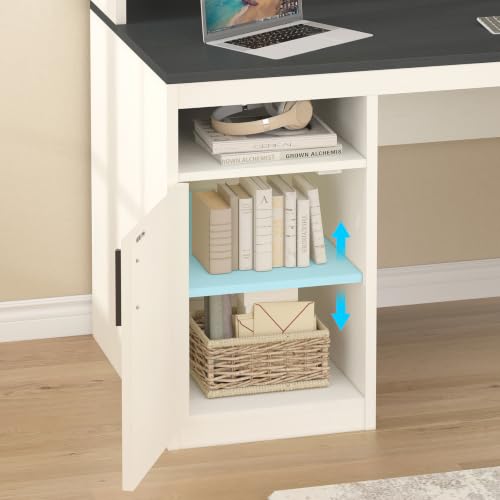 65" Computer Desk with 3 Drawers & Printer Shelf for Home Office, view 7