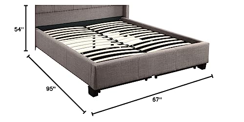 Tufted 2-Drawer Footboard Storage Bed, Queen, Royal - Dolphin Linen