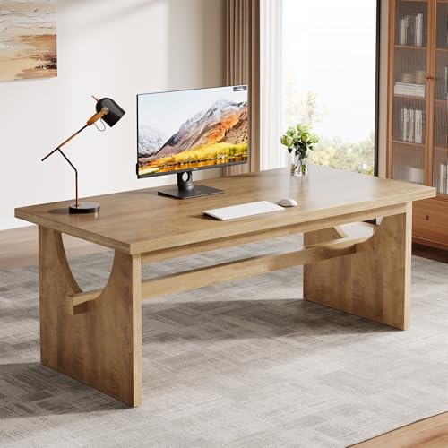 Tribesigns Executive Office Desk, 63-Inch Farmhouse Computer Desk, view 4
