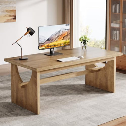 Tribesigns Executive Office Desk, 63-Inch Farmhouse Computer Desk, view 4