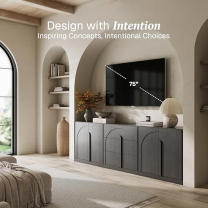 Bijou 3-Piece Modular Sideboard Buffet Cabinet - Ebony, view 4
