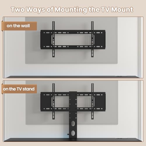 Black LED TV Stand with Mount and Power Outlet, view 5
