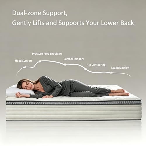 12 Inch Queen Mattress in a Box, Medium Firm Hybrid with Pocket Springs, view 6