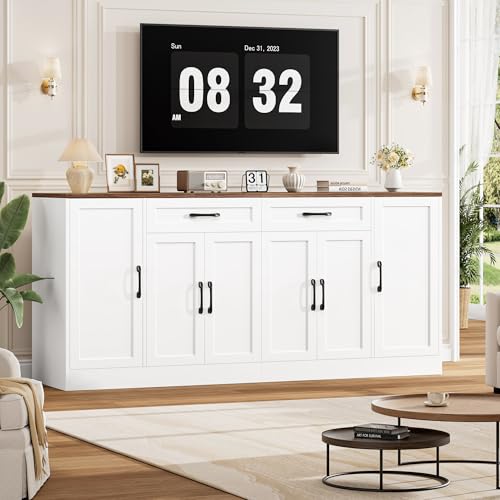 71” Large Buffet Cabinet, Sideboard with Adjustable Shelves, view 8