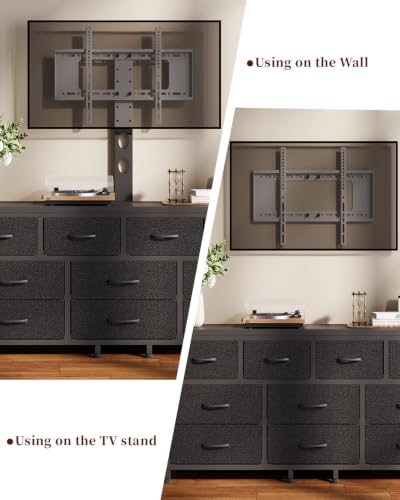10 Drawer Dresser TV Stand with Mount, Media Console for 75" TV, view 8