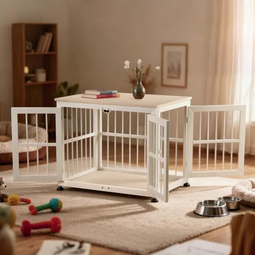 32 Inch Heavy Duty Dog Crate Furniture for Medium and Small Dogs, view 3