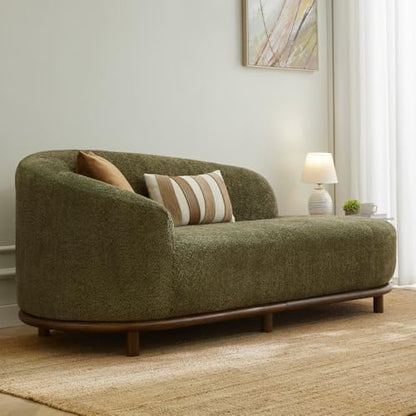 Bouclé Chaise Lounge Sofa Mid Century Modern Upholstered Chaise Lounge with, view 8