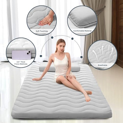 Japanese Futon Floor Mattress, 100% High Density Comfortable Foam, view 3