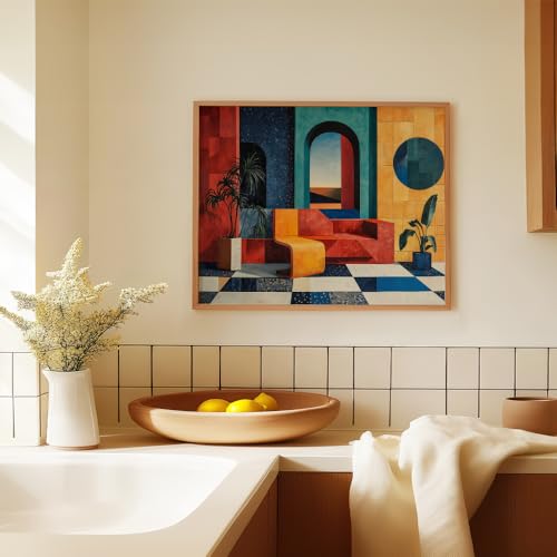 (Unframed) (10x8 Inch) Matte Wall Art Print Of Surrealism Woodworking Poster Art featuring abstract geometric furniture designs - 1920s - Eco-Friendly Poster, Custom Decor for Home, Office, Bedroom