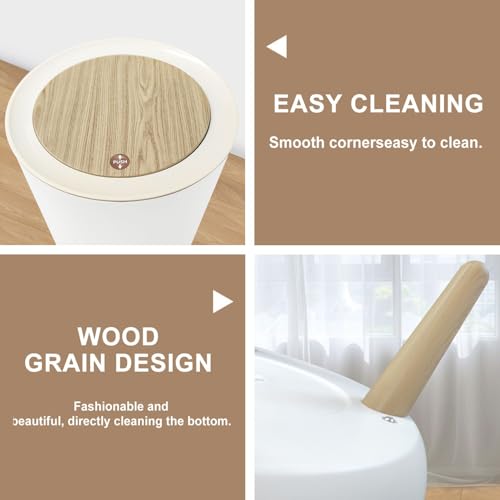 Small Trash Can with Lid Snails Seamless Summer Nursery Colorful Trending Colors Hand 1.8 Gallon/7L Garbage Can Waste Bin with Press Top Lid Legs Waste Basket for Bathroom Kitchen Bedroom