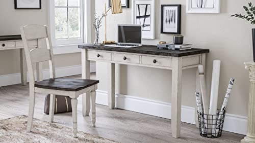 Jofran Madison County Solid Pine Wood Farmhouse Desk with USB Charging, view 3