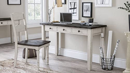 Jofran Madison County Solid Pine Wood Farmhouse Desk with USB Charging, view 3