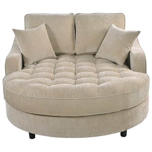 55 Inch Modern Chaise Lounge Sofa Bed, view 6