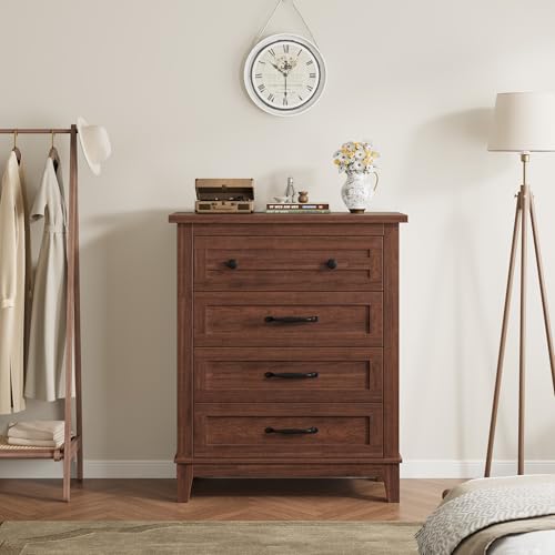 4 Dresser for Bedroom, 34.8 in Tall Vertical Drawer Dresser with Large Storage, view 8