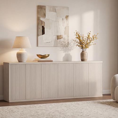 Buffet Cabinet with Storage Sideboard Cabinet with Doors & Shelves, view 4