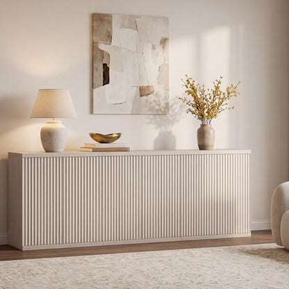 Buffet Cabinet with Storage Sideboard Cabinet with Doors & Shelves, view 4