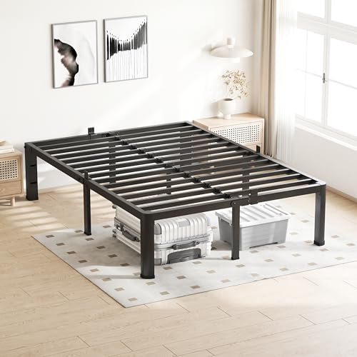 20 Inch Queen Bed Frame with Round Corners No Box Spring Needed, view 3